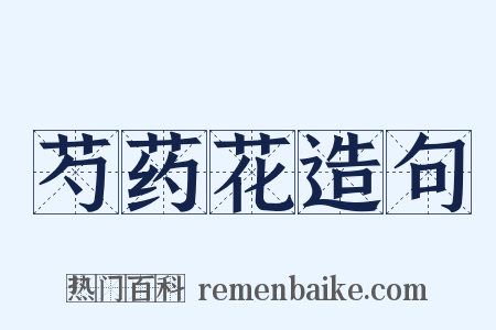 芍药花造句是什么意思的图片